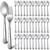 50 Pcs Forks and Spoons Silverware Set Stainless Steel Flatware Cutlery Set Heavy Duty Metal Spoons and Forks Set for Kitchen Utensil Dinner Restaurant Home, Mirror Polished, Dishwasher Safe