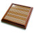 3dRose Cute Orange and White Wavy Stripes Pattern - Trivets (trv_347192_1)