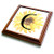 3dRose Monogram C Pretty Image of Watercolor Sunflower - Trivets (trv_349934_1)