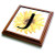 3dRose Monogram J Pretty Image of Watercolor Sunflower - Trivets (trv_349939_1)