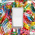 Rikki Knight Paper Clips Design Single Rocker Light Switch Plate