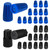 30PCS Waterproof Wire Electrical Connectors, Outdoor Seal Electrical Twist Nuts Caps Cable Terminal Connector for Landscape Light, Irrigation Valves, Wet Location Installation, 22AWG-12AWG, Black&Blue