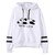 Elogoog sweatshirts women Letter Women Hooded Sleeve Pullover Hoodie Fashion Long Bear Hoodies womens pullover (White, M)