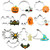 Halloween Cookie Cutters Set, 10 Pcs Stainless Steel Cookie Cutters Mold, Ghost Bat Skull Spider Shape Baking Supplies for Halloween Party Decoration