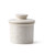 XELA Porcelain Butter Keeper Crock, French Butter Crock for Counter, Butter Keeper With Water Line for Fresh Spreadable Butter-Speckled White