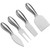 ULTECHNOVO Cheese Knife Set 4pcs Cheese Knives Set Stainless Steel Cheese Cutlery with Cheese Slicer Cheese Cutter Cheese Fork Cheese Spreading Knife for Cheese Charcuterie Boards Cheese Cutter