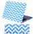 HDE Plastic Hard Shell Case and Keyboard Cover for MacBook Pro 13 with Retina Display (Models: A1425/A1502) - Chevron Sky Blue