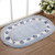 Sytian® Decorative Floral Rural Style Beautiful Seashell Shaggy Area Rugs Soft Non-slip Absorbent Doormat Floor Mat Bath Mat and Rugs Bathroom Shower Rug Mat Carpet (40*60cm, Oval) (Sky Blue)