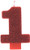 Numeral #1 Glitter Candle - Red, Party Favor