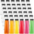 Lallisa 36 Pcs Plastic Juice Bottles Bulk with Caps Leakproof Reusable Juice Bottles Empty Clear Water Bottles Beverages Drink Containers Mini Fridge Bottles for Juicing Smoothies Milk (Black,10 oz)