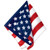 Amscan American Flag Printed Bandana, Party Accessory