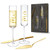 ROXBURGH Wedding Cake Knife and Server Set, Wedding Champagne Flutes, Gold Bride and Groom Champagne Flutes Toasting Glasses Engraved Mr and Mrs, Cake Cutting Set for Wedding Engagement Gifts