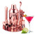 Velaze Cocktail Shaker Set,10 Pieces Stainless Steel Bar Tools - Bottle Opener, Pour Spouts,Measuring Jigger and Wine Stopper, Champagne Martini Shaker Sets (Rose Gold)