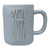 Rae Dunn Ceramic Coffee/Tea Mugs (Happily Ever After/Light Blue with Gold Font)