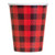 9oz Buffalo Plaid Lumberjack Party Cups, 8ct