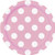 Light Pink Polka Dot Paper Cake Plates, 8ct