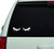 Dabbledown Decals Eyelashes White Version Car Window Windshield Lettering Decal Sticker Decals Stickers