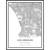 Squareious Los Angeles map Poster Print | Modern Black and White Wall Art | Scandinavian Home Decor | California City Prints Artwork | Fine Art Posters 16X20