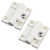Antrader 2 Pack 43mmx36mm 4 Countersunk Holes Plastic Adjustable Torque Position Control E6-10-301-20 Series Hinge White Door Hinges