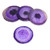 Geode Agate Coasters Set of 4, Natural Agate Coaster for Drinks, 3.5-4" Polished Stone Coasters for Table Home Decor (Purple)