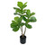 BESAMENATURE Artificial Fiddle Leaf Fig Tree, Faux Ficus Lyrata Plant for Home Office Decoration, 34" Tall