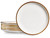 ONEMORE Ceramic Plates Set of 6, 8.5 inch Small Dinner Plates for Appetizer, Salad and Dessert. Oven, Microwave and Dishwasher Safe Plate. Rustic Kitchen Porcelain Dish - Cream White