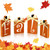 Jetec 4 Pieces Thanksgiving Wood Fall Sign Pumpkin Fall Tiered Tray Decor Rustic Autumn Mini Pallet Pumpkin Decor Pumpkin Harvest Fall Signs for Fall Harvest Home Decor Thanksgiving Halloween
