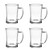 TUSAPAM 4 Pack Heavy Large Beer Glasses with Handle - 22 Ounce Glass Beer Steins, Traditional Beer Mug glasses Set