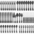 LIANYU 77-Piece Matte Black Silverware Flatware Set, Plus Steak Knives and Serving Utensils, Stainless Steel Flatware Cutlery Set for 12, Eating Utensils Tableware, Satin Finish, Dishwasher Safe