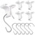 35 Packs Drop Ceiling Hooks Ceiling Hanger Clear Ceiling Grid Clips with 35 Metal S-Hooks for Hanging Plants Office Signs New Year Decorations