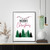 Mugmug Merry Christmas Trees Poster, Vintage Trees,Christmas Tree Pine Print, Christmas Decor, Christmas Poster