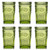 Kingrol 6 Pack 12 oz Vintage Drinking Glasses, Embossed Romantic Water Glassware, Glass Tumbler Set for Juice, Beverages, Beer, Cocktail (Green)