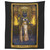 The Goddess Bastet Strength Tarot Card Tapestry - Egyptian Cat Goddess Bast Pagan Witch Wall Hanging Home Decor (60" x 50")