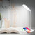 Small LED Desk Lamp with Wireless Charger,3 Color Modes Stepless Dimming Reading Light,Touch Control Foldable Lamp for Home Office,Eye-Caring Flexible Gooseneck Desk Light for Kids Study/College Dorm