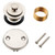 Bathtub Tub Drain Conversion Kit Assembly, Wellup Lift and Turn Twist Tub Drain Trim Kit with Two-Hole Overflow Faceplate, Brushed Nickel
