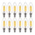 FLSNT 5000K Daylight Dimmable LED Candelabra Bulbs 60W Equivalent, LED E12 Base Chandelier Light Bulbs, 550LM, 90+ High CRI, 12 Pack