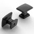 AOOTOCH 10 Pack 1 Inch Matte Black Cabinet Knobs Kitchen Cabinet Knobs Square Cabinet Knobs Zinc Cabinet Hardware Drawer Knobs Dresser Knobs Kitchen Knobs for Cabinets Black Knobs