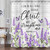 Purple Fabric Shower Curtain, Floral Shower Curtain, Rustic Spring Watercolor Flower Shower Curtain Set with Hooks Home Bathroom Bathtubs Decor Easy Care Machine Washable Durable Polyester 72"x72"