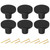 BIGLUFU 6 Pack Kitchen Cabinet knobs, 1.2-inch Black Dresser Knobs, Matte Black Drawer Knobs, Solid Round Cabinet Hardware for Cupboard Closet Drawer Door