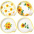4 Pcs Sunflower Spoon Rest Sunflower Kitchen Decor Ceramic Spoon Rest for Stove Top Cute Sunflower Spoon Holder Farmhouse Cooking Utensil Holder for Kitchen Counter Decorations Sunflower Decor