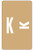 Smead AlphaZ ACCS Color-Coded Alphabetic Label, K, Light Brown, 100 labels per Pack (67181)