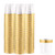 WELLIFE 200 PACK 1OZ Clear and Gold Plastic Shot Glasses, Disposable Plastic Party Cups, Premium Hard Plastic Shot Cups, Perfect Mini Container Ideal for Whisky and Any Food Sample