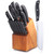 Knife Set, 15 Pcs Knife Sets for Kitchen with Block, Germany High Carbon Stainless Steel Block Knife Set with Sharpener and 6 Serrated Steak Knives, Professional Chef Knife Set for Kitchen