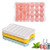 OranGQty Ice Cube Tray 3-Pack Removable Lid Stackable Ice Cube Ice Cube Tray Makes 36 Ice Balls 60 Ice Cubes