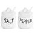 HAOTOP Salt and Pepper Bowls with Lid and Spoon -12 oz Ceramic Salt and Pepper Cellar Set, Salt and Pepper Containers, Spice Box for Counter, Farmhouse Kitchen Decor, White