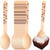 100 Pcs Hot Chocolate Bar Stirring Spoons Wooden Marshmallow Spoons Christmas Candy Cane Spoons for Hot Cocoa Bombs Candy Baking (Hot Cocoa)