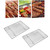 Cooling Racks for Baking, Stainless Steel Wire Grate Baking Rack Oven Rack Cookie Rack, Oven Safe, for Cooking, Roasting, 2 Pack (8x11.75 in)