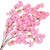 Luyue 42in Artificial Cherry Blossom Flowers 6 Pack Silk Pink Cherry Blossoms Branches Fake Sakura Flower Trees Decor for Wedding Decoration Home Office