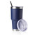DOMICARE 30 oz Tumbler with Lid and Straw, Stainless Steel Tumblers Bulk, Insulated Vacuum Double Wall Travel Coffee Mug, Durable Powder Coated Tumbler Cup (Navy, 1)