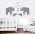 Elephant Wall Decal Family Wall Decal With Red Heart Red Butterfly Home Decal Baby Nursery Decal Kids Room Wall Stickers